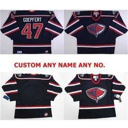 MThr Wholesale 2016 Customize ECHL South Carolina Sting Rays Mens Womens Kids 47 Bobby Goepfert Hockey Jerseys Goalit Cut Custom Any Name Any NO.