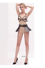 Direct Manufacturers sexy Queen Outfit Sm Leather Women's Clothing Short Section Hollow Bra Skirt Son Flirtation Shackle