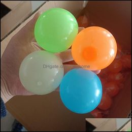 Glow In The Dark Sticky Ceiling Balls For Adts And Kids Sticks Squishy Toys Drop Delivery 2021 Party Favour Event Supplies Festive Home Gar