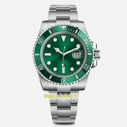 Excellent quality men Watches 116610 40mm Stainless Luminous Green Dial Asia 2813 Movement Automatic mechanical Mens Watch Wristwatches With Transparent Box