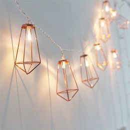 Novelty LED Fairy Lights 20 Metal String Light Battery Operated Party christmas lights for Halloween Wedding Decoration Y201020