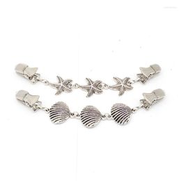 Pins Brooches Vintage Ocean Jewellery Star Fish/Shells Silver Colour Antique Women Girls Sweater Collar Scarf Clip Marc22