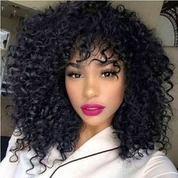 Wig short curl female wig fluffy small explosive head long headgear 220816
