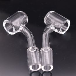 Smoking Accessories 45degree 4mm Thick Domeless Flat top Quartz Banger Nail 10mm 14mm 18mm male female for Glass straw collect pipe