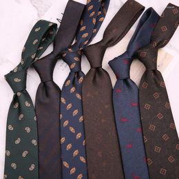 Bow Ties Sitonjwly Men Printed Tie Business Polyester Neckties Gravatas Slim Jacquard Neck For Wedding Formal Dress AccessoriesBow Emel22