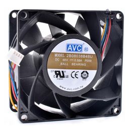 Fans & Coolings Original 2B08038B48U 8cm 8038 80x80x38mm 48V 0.58A Communication Server Chassis Cooling FanFans