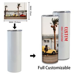 20oz Customised po and name printing private 1 piece minimum order with lid and metal straw 220608