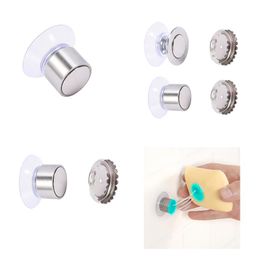 Soap Dishes Strong Magnetic Holder Wall Mounted Drain Saver Suction Cup Storage Dish For Bathroom Punch-free InstallSoap