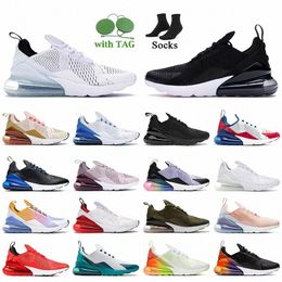 Outdoor Jogging Trainers 270 Sports OG Running Shoes Women Mens Triple White Black Barely Rose Top Quality BE True Guava Ice Photon Blue Platinum Volt 270s Sneak Y2LQ#