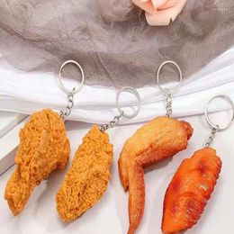 Keychains Fashion Simulation Chicken Wings Legs Key Chain Unisex Creative Plastic Pendant Simple Geometric Accessories Gift Miri22
