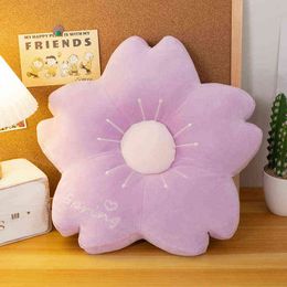 Cm Fluffy Cherry Blossoms Flower Plush Pillow Soft Winter Warm Suower Shape Flowers For Girl Lady Birthday Gift J220704