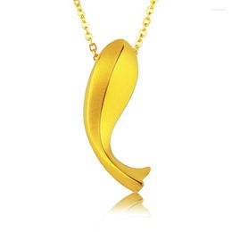 Pendant Necklaces Arrival Pure 24K Yellow Gold 3D 999 Fish 1.58gPendant