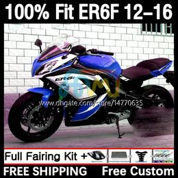 Injection Mold Fairings For KAWASAKI NINJA 650R ER-6F ER6 F ER 6F ER6F 12 13 14 15 16 Bodywork 11DH.60 650-R 2012 2013 2014 2015 2016 650 R 2012-2016 OEM Body blue white