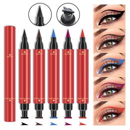 Colourful Double Head 3.5g Quick Drying Waterproof Eyeliner Pen Triangle Stamp Long Lasting Smudgefree Eye Liner Eye Pencil Eyes Makeup Cosmetic Wholesale ZL1284