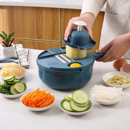 Vegetable Tools Multi-functional Thickened Stainless Steel Drain Basket Grated and Cut Vegetables Artifact Wash Rice