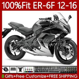 OEM Body For KAWASAKI NINJA 650R ER 6F ER-6F ER6 F 2012 2013 2014 2015 2016 Bodywork 136No.68 650-R 650 R Grey silvery 2012-2016 ER6F 12 13 14 15 16 Injection Mould Fairing