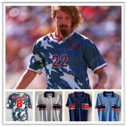 Retro 1994 95 96 United States Shirt Soccers Jerseys Wegerle Lalas Ramos Balboa Harkes Tyler Wynalda 94 Classic Football Calcio