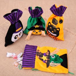Party Supplies 2022 Halloween Non-woven Tote Bag Children Pumpkin Pag Gift Beam Mouth Candy Bag Organiser for cosmetics