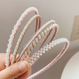 Women Fashion Pearl Hair Hoop Women's Headbands Elastic Hair Accessories Rhinestone Wedding Banquet Jewellery