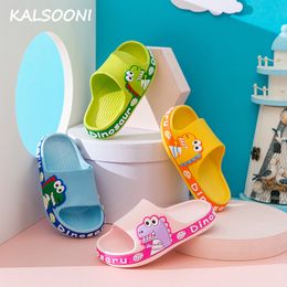 Cute Children Summer Slippers EVA Non slip Soft Cartoon Dinosaur for Kids 220618