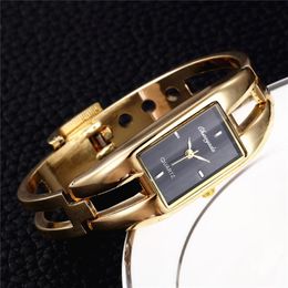 Wristwatches Luxury Women Watches 2022 Fashion Bangle Bracelet Watch Gold Stainless Steel Dial Ladies Quartz Wristwatch Relogio Feminino