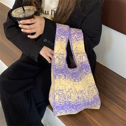 Fournitures de fête Sac en laine rétro Sac en toile d'épaule féminine Japonais grand sac Sags de banlieue Sacs de banlieue Femmes