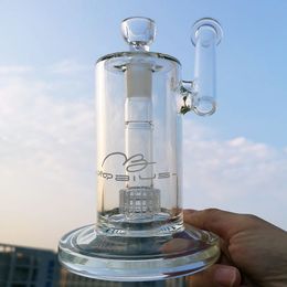 Wholesale 8 Inch Matrix Percolator Hookahs Idecar Mouthpiece Glass Beaker Bong Bongs Straight Type Water Pipes With Glass Bowl MB01