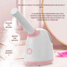 Hot Spray Face Steamer 40°C Anion Steaming Pore Cleansing Skin Rejuvenation Spa Moisturizing Beauty Device 220505