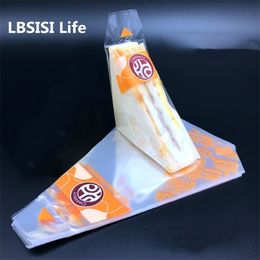 LBSISI Life 100pcs 419cm New Baking Packing Bags Bread Toast Sandes Bag Baking Food Plastic Wrap Bread Packing 201021