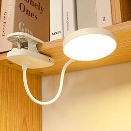 Table Lamps Desk Lamp USB Rechargeable With Clip Bed Reading Book Night Light LED 3 Modes Dimming Eye Protection DC5VTable