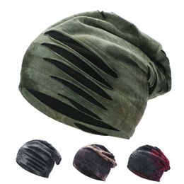Retro Tie Dye Beanies Hats For Men Women Spring Summer Gradient Colours Skullies Hat Hip Hop Headscarf Bonnet Caps HCS141