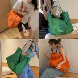 Casual canvas female summer tote bag hundred ins large capacity bag shopping t885