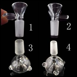 Attachment bowls of glass bongs bowl for hookahs smoking water pipe 14.4mm and 18.8mm optional