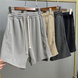 Men's Shorts 2022High Street Casual Men Drawstring Pants Hip Hop Streetwear Summer 100%cotton Sweatshorts Cosy Sportin