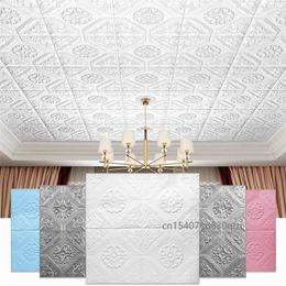 10Pcs Big Size Wall Stickers Modern Self Adhesive Paper Home Decor 3D Foam Ceiling Stickers Living Room School Children's Room 220421