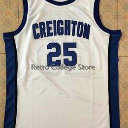 Sjzl98 25 Kyle Korver Creighton Bluejays College high quality basketball jersey White Retro Classic Mens Stitched Custom Number and name Jerseys