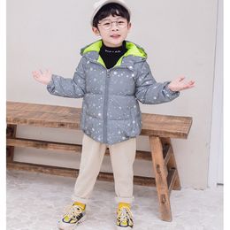 Winter Fashion Reflective Kids Jackets for Boys Girl Children Down Thick Hooded Warm Heavy Night Wear Outwear LJ201128