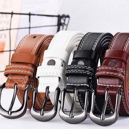 Belts Women Leather Fashion Jeans Classic Simple Square Buckle Female Pin Denim Dress Sword Goth Punk Trousers WaistbandBelts Fier22