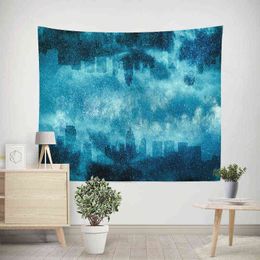 Beautiful Pink Sky Background Air Cloud Tapestry Decorative Carpet Bedroom Living Room Cloth Tapiz J220804