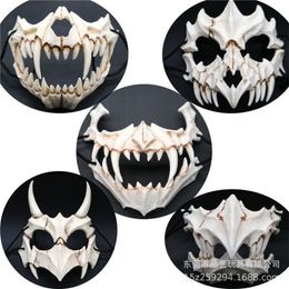 New The Japanese Dragon God Mask Eco-friendly and Natural Resin Mask for Animal Theme Party Cosplay Animal Mask Handmade 5 Types T200509