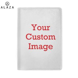 Custom image Cover Fashion Women Men Genuine Leather Travel Wallet Holder High Quatity Case for Passports 220711