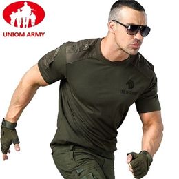 Camiseta do exército camiseta militar estilo tático camiseta urbana s Green for Men Cargo Uniforme de mangas curtas Male camiseta preta lj200827