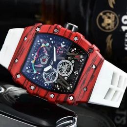 Watch automatic quartz movement Brand Watches Rubber Strap Business Sports Transparent Watchs Imported crystal mirror battery watc Luxury