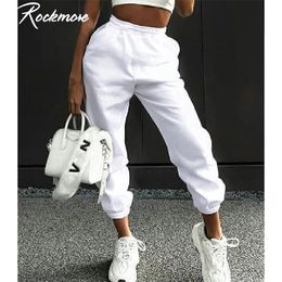 Rockmore Harajuku Joggers Wide Leg SweatPant Trousers High Waist Pants Streetwear Korean Casual Sporting Pant Femme Fall 220325