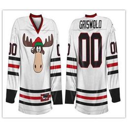 MThr Christmas Vacation Griswold Hockey Jersey Embroidery Stitched Customise any number and name Jerseys