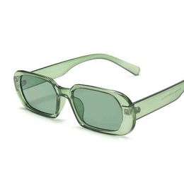 Бренд овальные квадратные солнцезащитные очки женщин мода дизайнер солнцезащитные очки мужские женские винтажные зеленые розовые дамы путешествия стиль очки Y220317