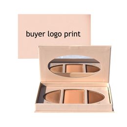 bronzers highlighters palette 3 shades total pressed powder customzied new arrive waterproof long lasting on face