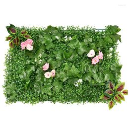 Decorative Flowers & Wreaths 40x60CM Artificial Leaf Hedge Board Plant Panel Noise Reduction UV Protected Privacy Fence Screen For Garden