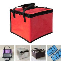 Insulated Thermal Cooler Bag Lunch Time Sand Drink Cool Storage Big Square Chilled Zip 4 Persons Tin Foil Food Bags Coffee Y220524