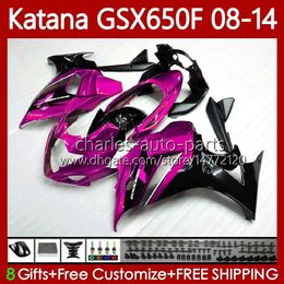 Bodywork For SUZUKI KATANA GSXF Pink black 650 GSX-650F GSX650F GSXF650 2008 2009 2010 2011 12 13 14 120No.93 GSX 650F GSXF-650 08 09 10 11 2012 2013 2014 OEM Fairings